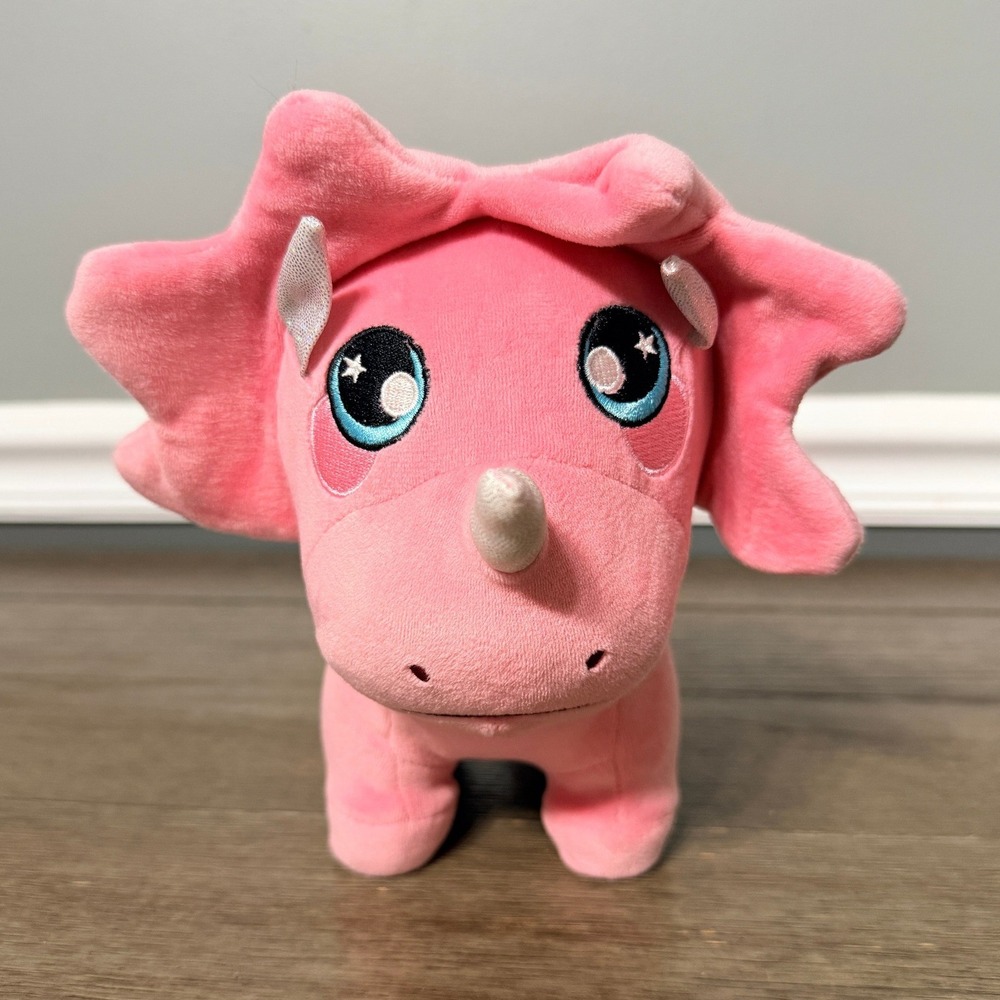 Squeezamals Pink Triceratops Dinosaur Plush Stuffed Animal‎ Toy Squishy